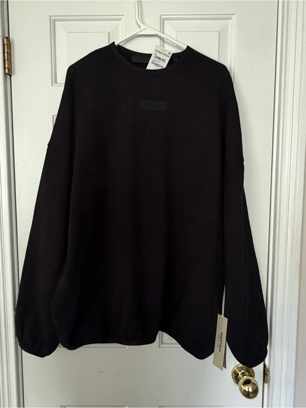 NWT Fear of God Essentials Black Relaxed Crewneck Sweatshirt